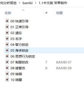 bambi sleep中文催眠音频mp3【0-10汉化全集】控制力差者，禁听！